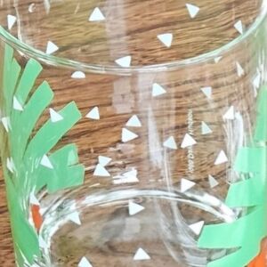 Vintage  Dayton Hudson Clear Glass Xmas Tree Drinkware.